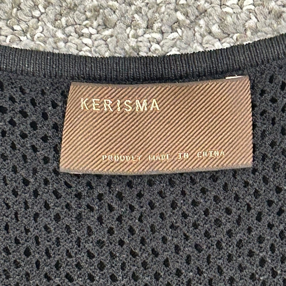 Kerisma Black Mesh Layered Tunic Tank Top M/L Viscose Nylon Sleeveless - Picture 8 of 11